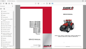 CASE IH TRACTOR PUMA 170,185,200,215,230 CVX, PUMA 170,185,200,215 SERVICE MANUAL 47524320