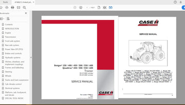 CASE IH TRACTOR STEIGER 350,400,450,500,550,600, QUADTRAC 450,500,550,600 SERVICE MANUAL 47488213
