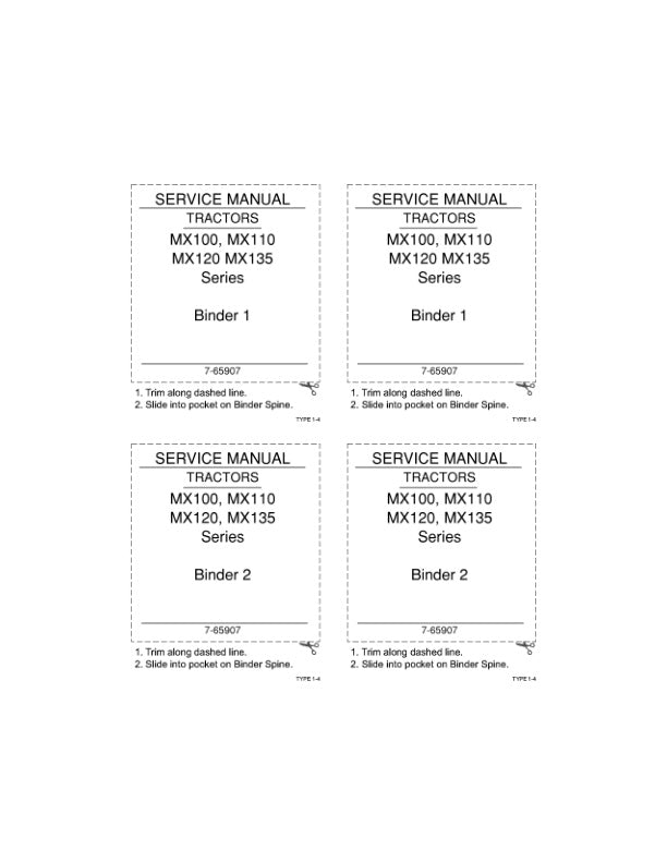 CASE MX100, MX110, MX120, MX135 TRACTOR SERVICE MANUAL 7-65907 PDF FILE