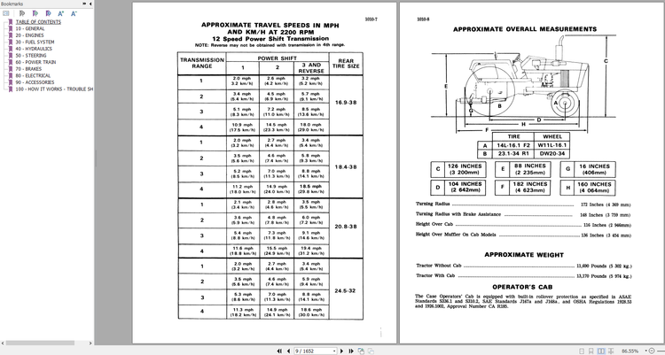 CASE TRACTOR 1270, 1370, 1570 SERVICE MANUAL 9-76426 - PDF FILE