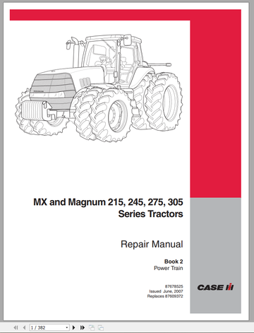 CASE TRACTOR MX & MAGNUM MX215, MX245, MX275, MX305 SERVICE