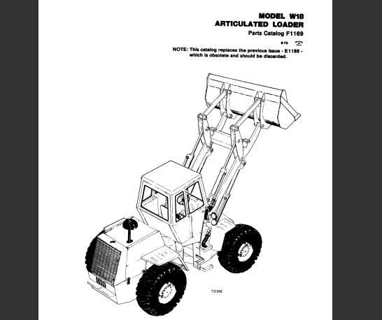 CASE W18 ARTICULATED LOADER PARTS CATALOG MANUAL - PFD FILE