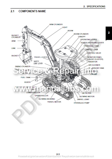 Case CX31B, CX36B Compact Excavator Service Repair Manual - PDF File Download
