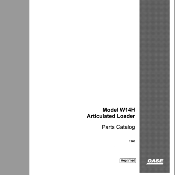 Case W14H Articulated Loader Parts Catalog Manual | Instant PDF Download
