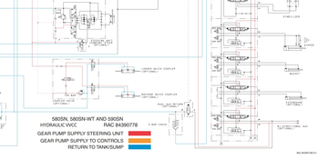 Case Backhoe Loader 580SN, 580SN-WT, 590SN Hydraulic Schematic