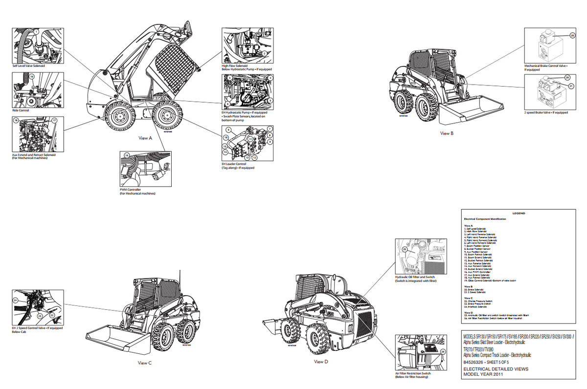 Case Alpha Series Skid Steer Loader SR250, SV300, TR320, TV380 Tier 4A Service Manual PDF