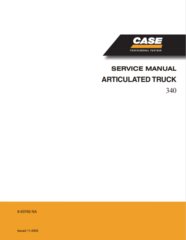Case Articulated Truck 340 Service Manual PDF