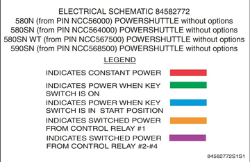 Case Backhoe Loader 580N 580SN 580SN-WT 590SN Electrical Schematic