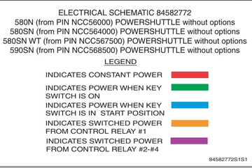 Case Loader Backhoe 580N, 580SN, 580SNWT, 590SN Electrical Schematic