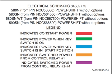 Case Backhoe Loader 580N 580SN 580SN WT 590SN Electrical Schematic