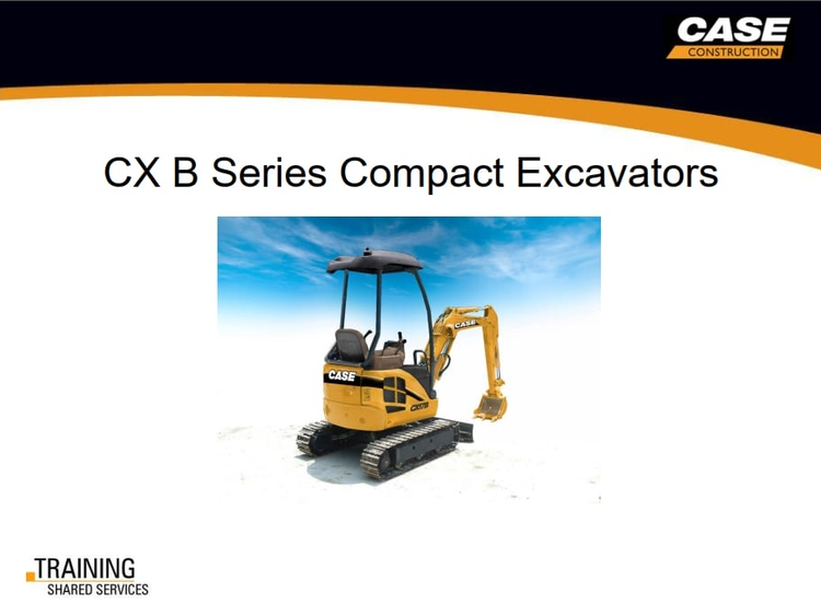 Case Compact Excavator CX B Series Service Training Manual PDF