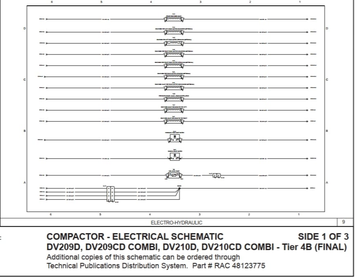 Case Compactor DV209D to DV210CD COMBI Tier 4B Electrical Schematic