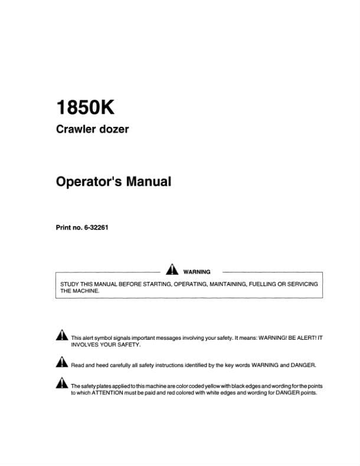Case Crawler Dozer 1850K Operator