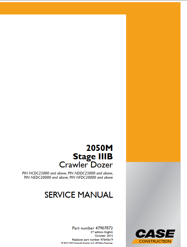 Case Crawler Dozer 2050M Stage IIIB Service Manual PDF – Repair & Maintenance Guide
