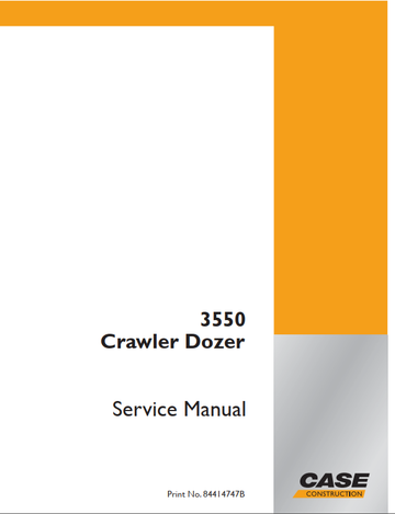 Case Crawler Dozer 3550 Service