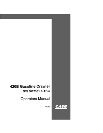 Case Crawler Dozer 420B Gasonline Operator