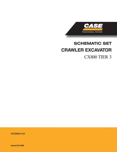 Case Crawler Excavator CX800 Tier 3 Service Manual PDF