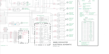 Case Excavator 9050B Hydraulic Electrical Schematic