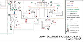Case Excavator CX210C Hydraulic Schematic