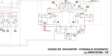 Case Excavator CX235C-SR Hydraulic Schematic