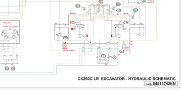 Case Excavator CX250C LR Hydraulic Schematic