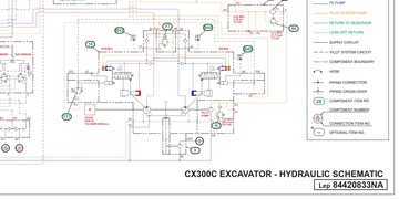 Case Excavator CX300C Hydraulic Schematic