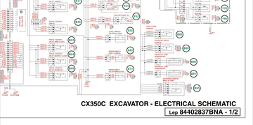 Case Excavator CX350C Electrical Schematic