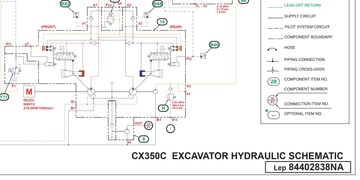 Case Excavator CX350C Hydraulic Schematic