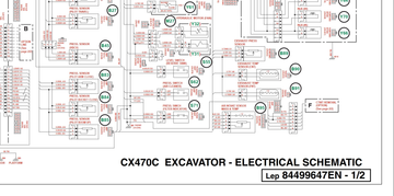 Case Excavator CX470C Electrical Schematic