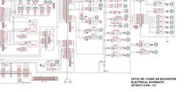 Case Excavator CX75CSR, CX80CSR Electrical Schematic