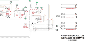 Case Excavator CX75C SR Hydraulic Schematic