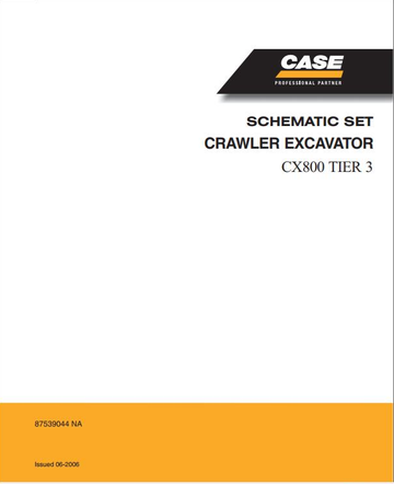 Case Crawler Excavator CX800 Tier 3 Schematic