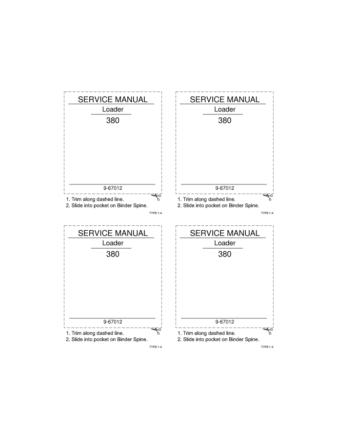 Case Loader 380 Service Manual PDF