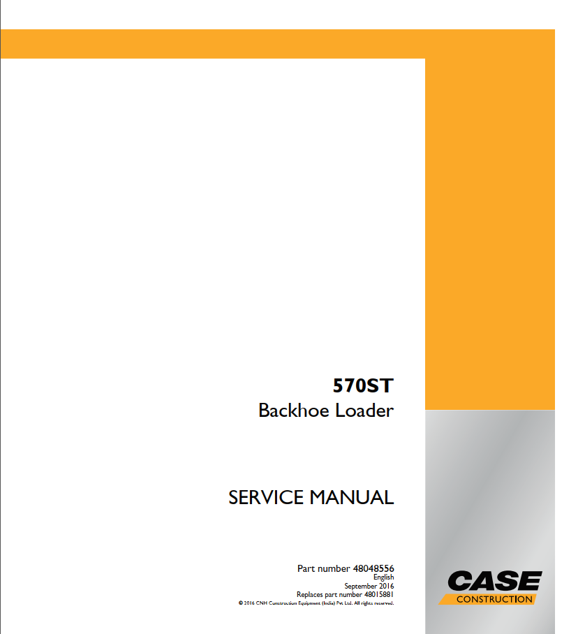 Case Backhoe Loader 570ST Service Manual PDF