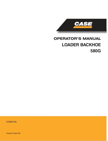 Case Loader Backhoe 580G Operator