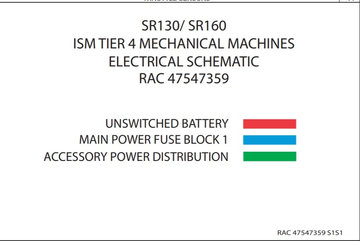 Case Skid Steer Loader SR130 SR160 ISM Tier 4 Electrical Schematic
