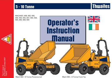 Case THWAITES Dumpers Mach 497-569 Operator