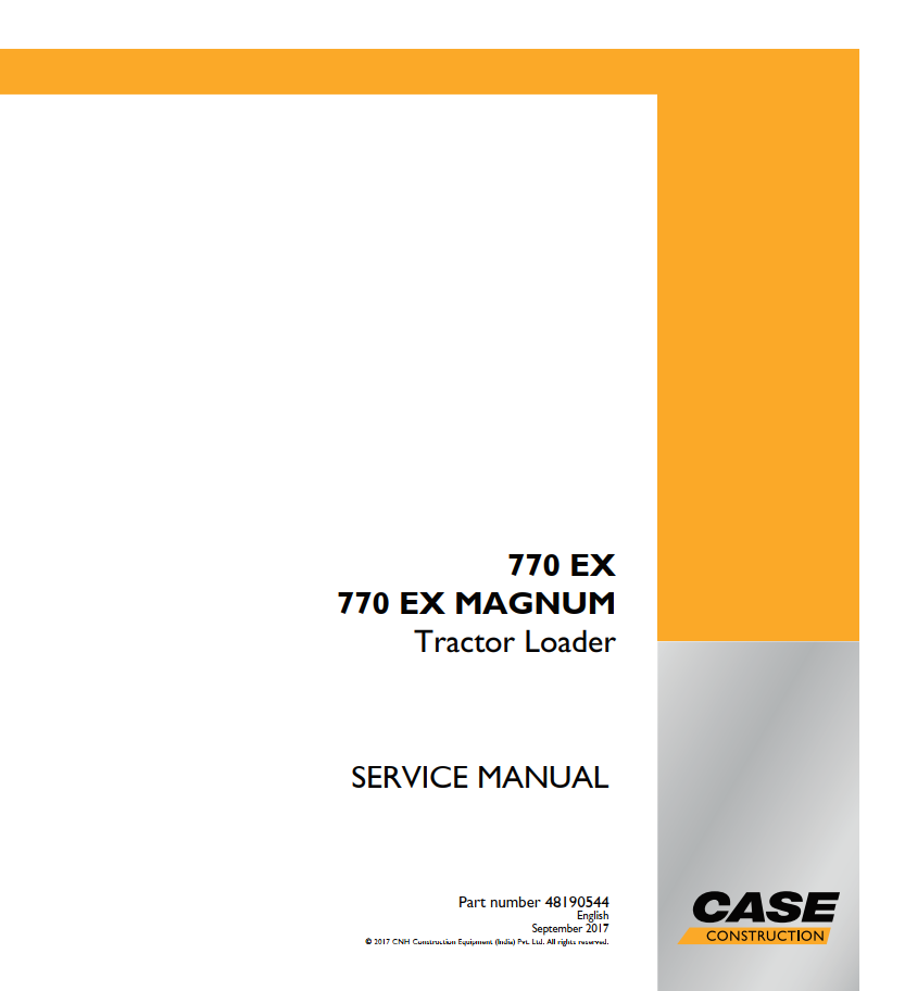 Case Tractor Loader 770 EX MAGNUM Service Manual PDF