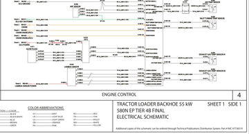 Case Tractor Loader Backhoe 580N EP Tier 4B Final Electrical Schematic