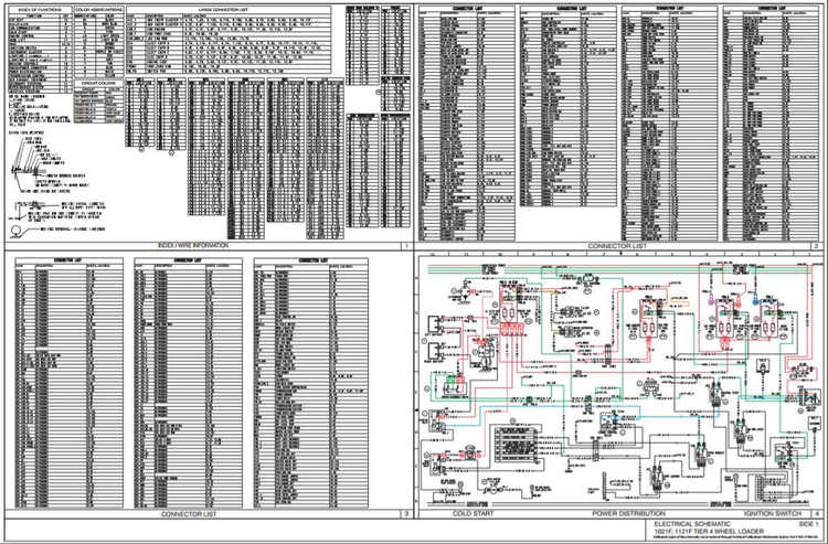 Case Wheel Loader 1021F, 1121F Electrical Schematic Manual PDF