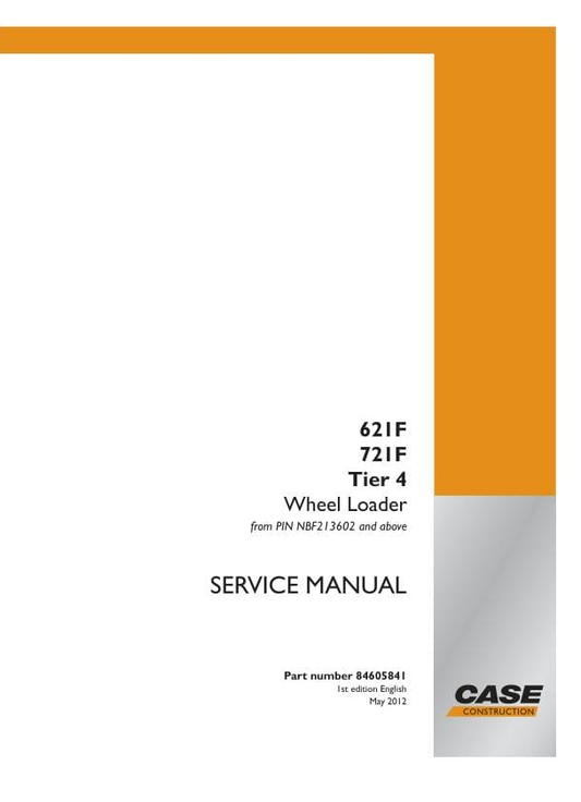 Case Wheel Loader 621F & 721F Tier 4 Service Manual PDF
