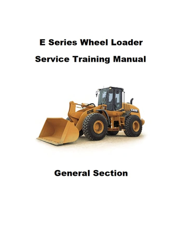 Case Wheel Loader E Series Service Training