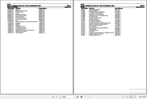 FENDT COMBINE 5275C 3906471 06.2020 SPARE PARTS CATALOGUE MANUAL - PDF FILE