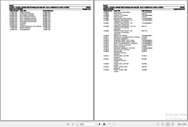 FENDT LARGE RECTANGULAR BALER 1270N 1270S 652051 08.2019 SPARE PARTS CATALOGUE MANUAL - PDF FILE