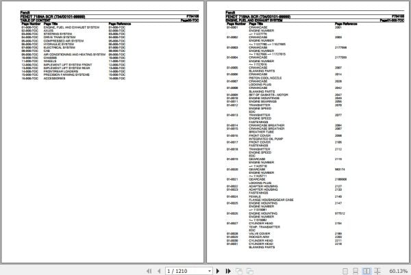 FENDT TRACTOR 718NA SCR F734105 10.2020 SPARE PARTS CATALOGUE MANUAL - PDF FILE