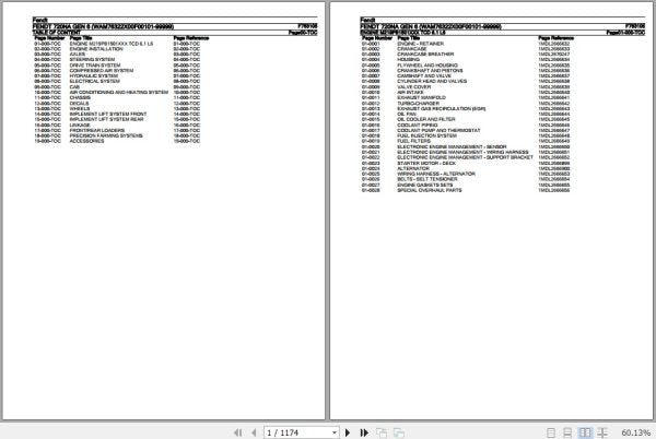 FENDT TRACTOR 720NA GEN 6 F763105 09.2020 SPARE PARTS CATALOGUE MANUAL - PDF FILE