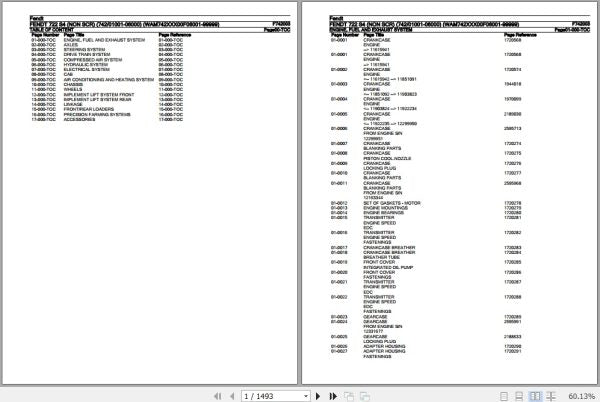 FENDT TRACTOR 722 S4 F742003 10.2020 SPARE PARTS CATALOGUE MANUAL - PDF FILE