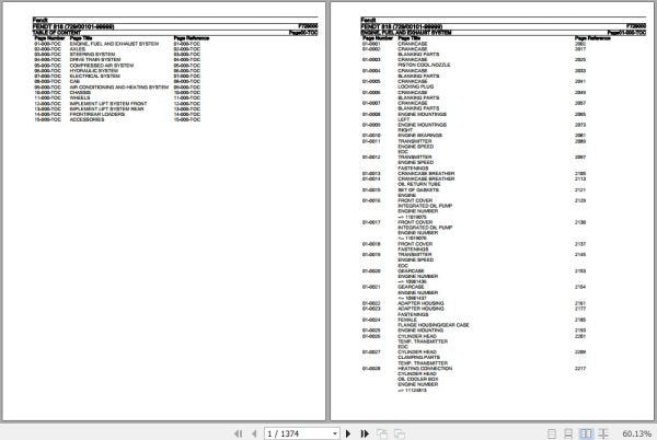 FENDT TRACTOR 818 F729000 11.2018 SPARE PARTS CATALOGUE MANUAL - PDF FILE