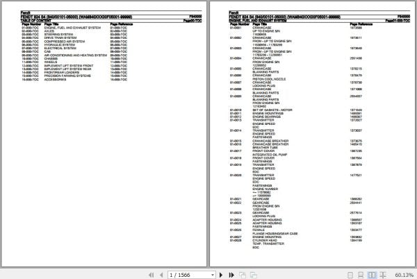 FENDT TRACTOR 824 S4 F840000 10.2019 SPARE PARTS CATALOGUE MANUAL - PDF FILE
