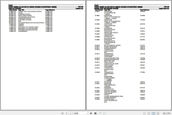 FENDT TRACTOR 826NA S4 F841105 10.2019 SPARE PARTS CATALOGUE MANUAL - PDF FILE